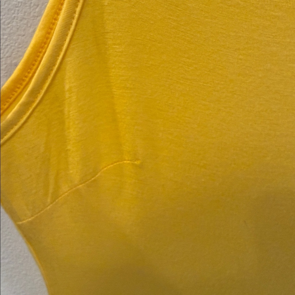 Yellow Slip Dress with Black Lace Straps lingerie - Picture 3 of 4